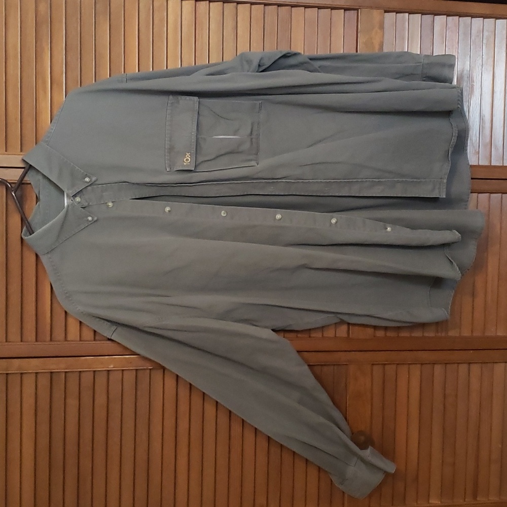 Mens 10X long sleeve button shirt